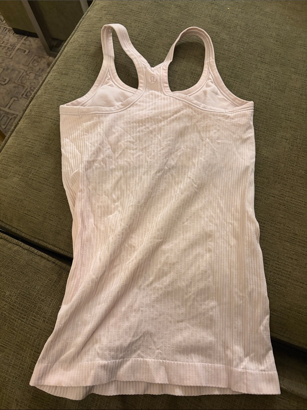 Lululemon Light Pink Ribbed Racerback Tank Top - Picture 2 of 2